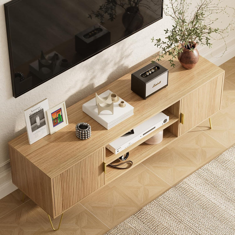 Wood TV Stand for Up to 65 Inch