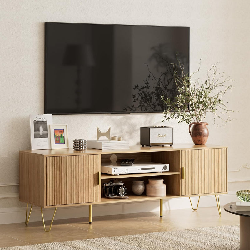 Wood TV Stand for Up to 65 Inch