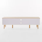 Wood TV Stand Matte Oak Finish