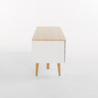 Wood TV Stand Matte Oak Finish