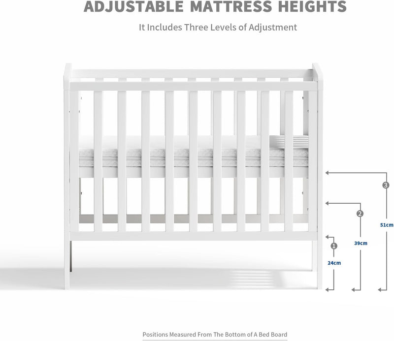 Wooden Baby Cot Bed with Deluxe Aloe Vera