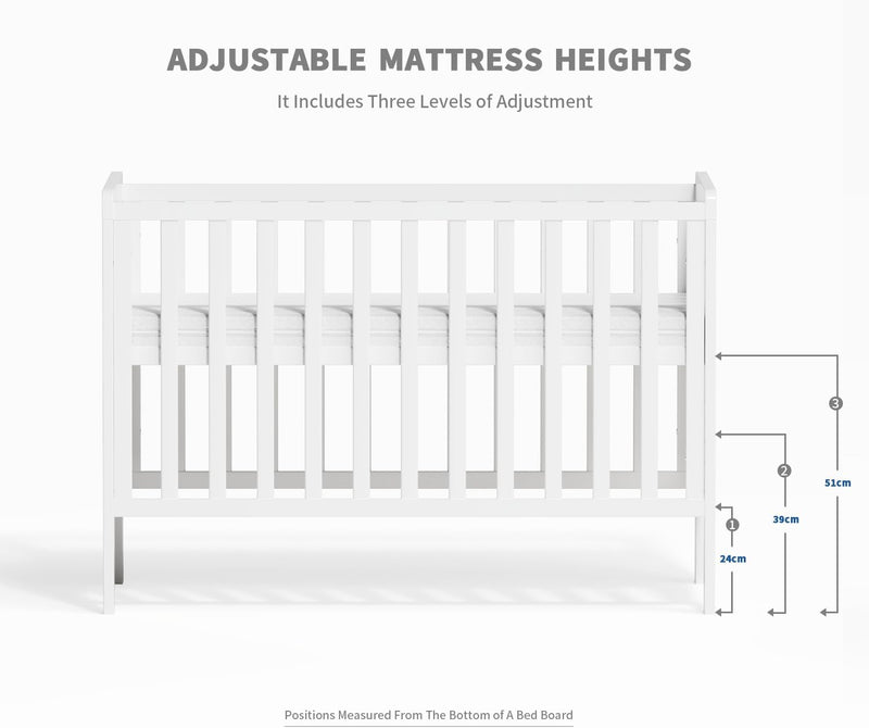 Wooden Baby Cot Bed with Deluxe Aloe Vera