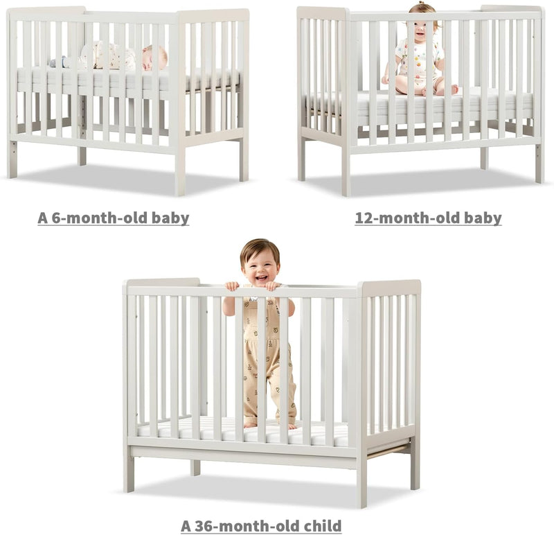 Wooden Baby Cot Bed with Deluxe Aloe Vera