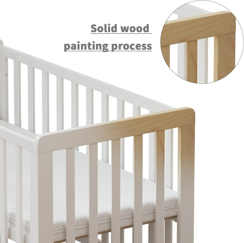 Wooden Baby Cot Bed with Deluxe Aloe Vera