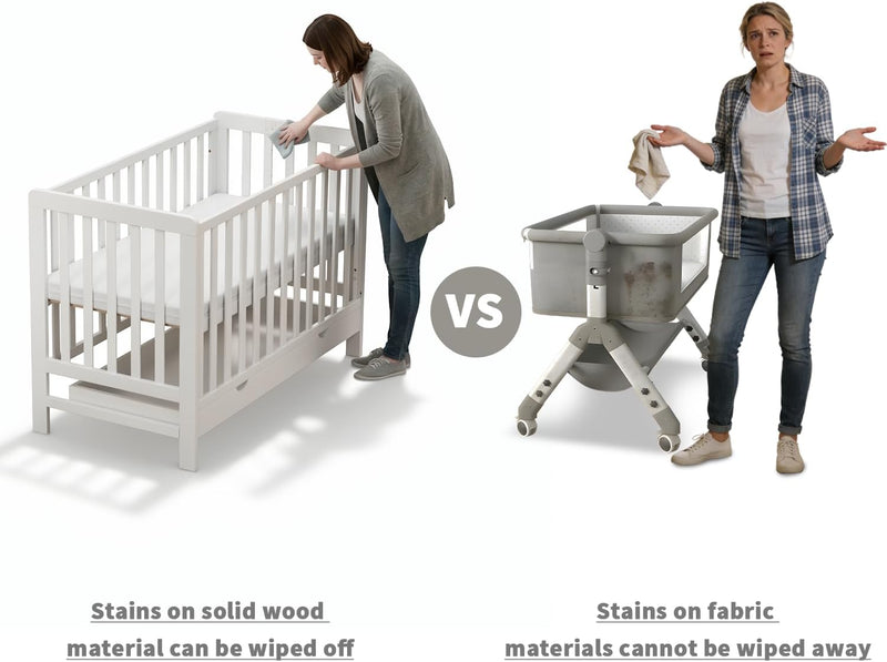 Wooden Baby Cot Bed with Deluxe Aloe Vera