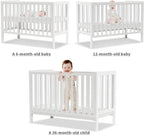 Wooden Baby Cot Bed with Deluxe Aloe Vera