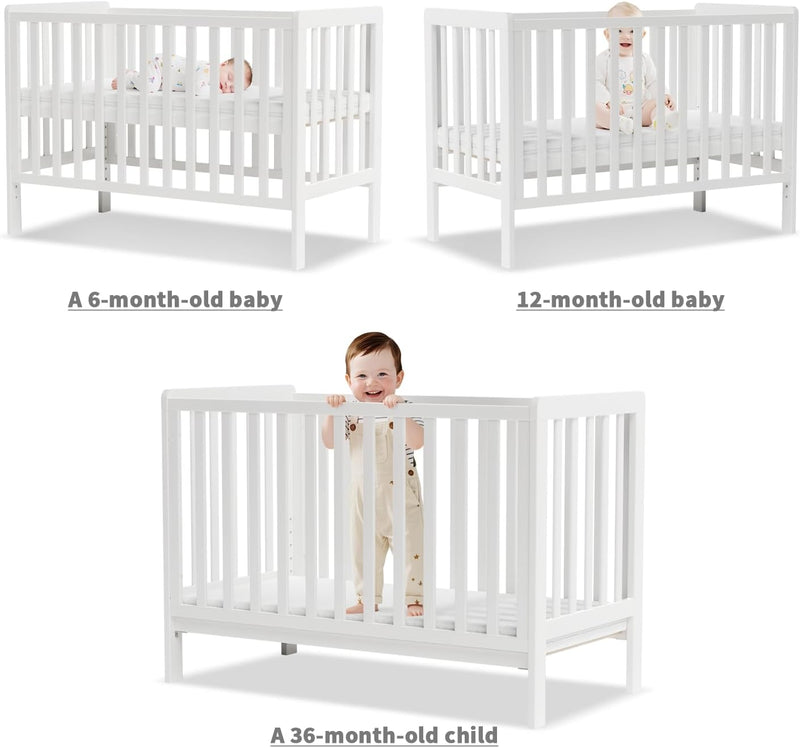 Wooden Baby Cot Bed with Deluxe Aloe Vera