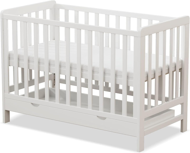 Wooden Baby Cot Bed with Deluxe Aloe Vera