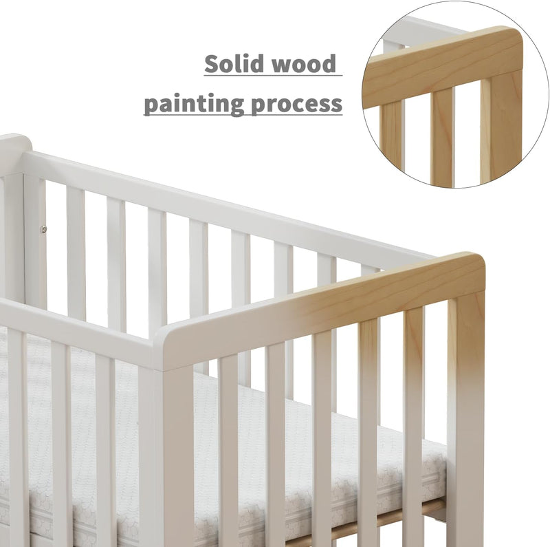 Wooden Baby Cot Bed with Deluxe Aloe Vera