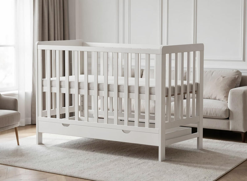 Wooden Baby Cot Bed with Deluxe Aloe Vera