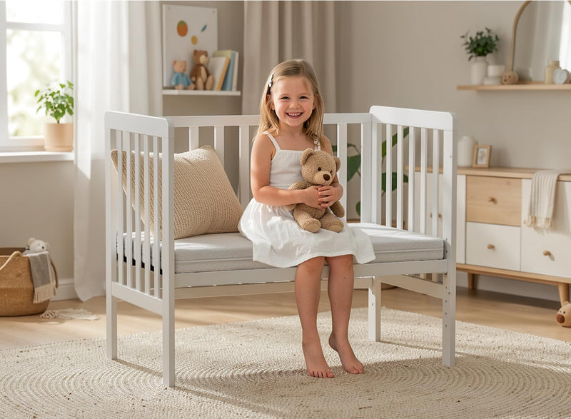Wooden Baby Cot Bed with Deluxe Aloe Vera