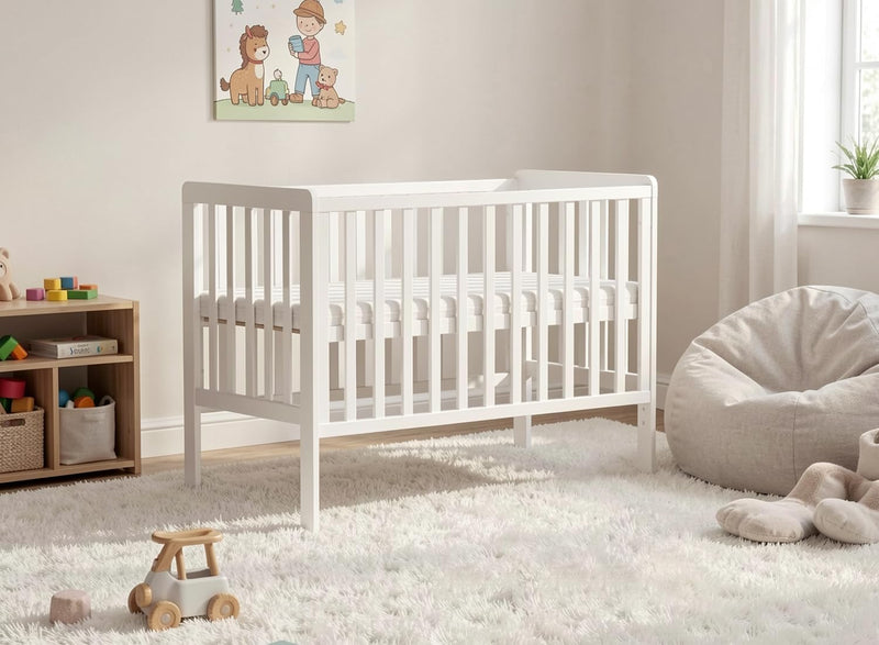 Wooden Baby Cot Bed with Deluxe Aloe Vera
