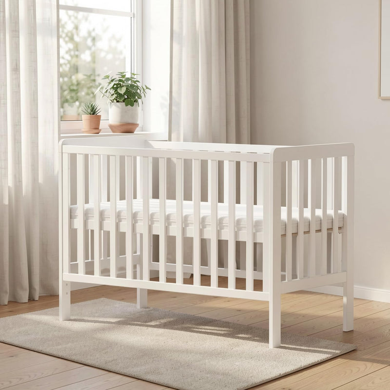 Wooden Baby Cot Bed with Deluxe Aloe Vera