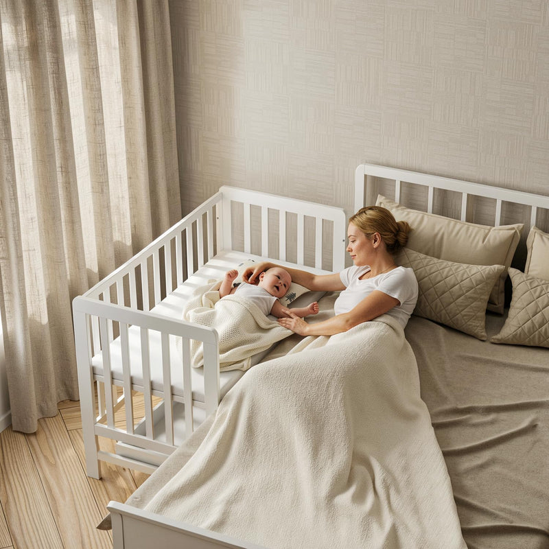 Wooden Baby Cot Bed with Deluxe Aloe Vera