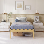 Wooden Bed Frame Modern Bamboo Wood Style