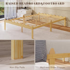 Wooden Bed Frame Modern Bamboo Wood Style