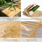 Wooden Bed Frame Modern Bamboo Wood Style