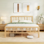 Wooden Bed Frame with Headboard Bamboo Wood Frames