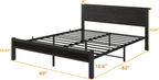 Wooden Bed Frame with Storage Headboard Shelf 3FT