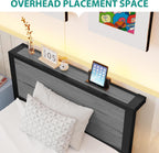 Wooden Bed Frame with Storage Headboard Shelf 3FT