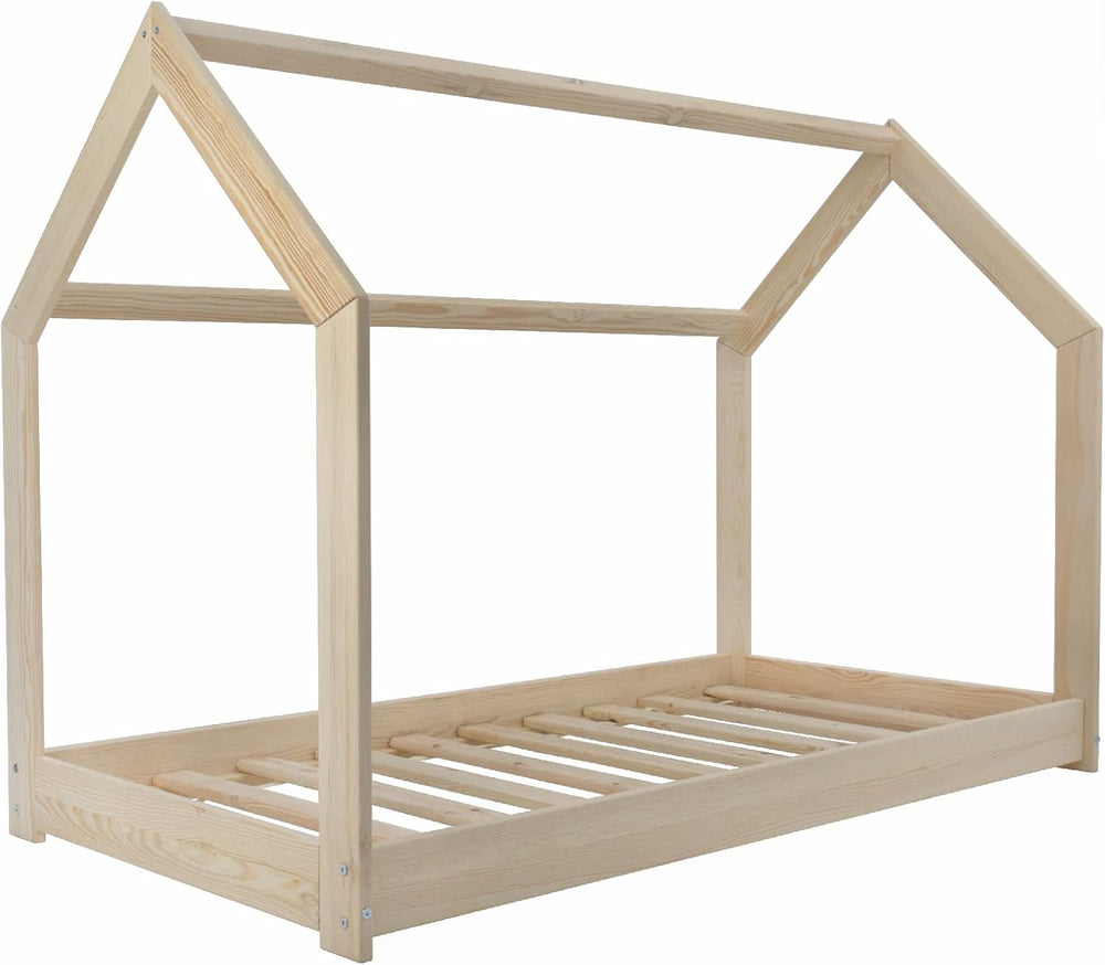 Wooden Bed Scandinavian Style Modern Kids Home Natural