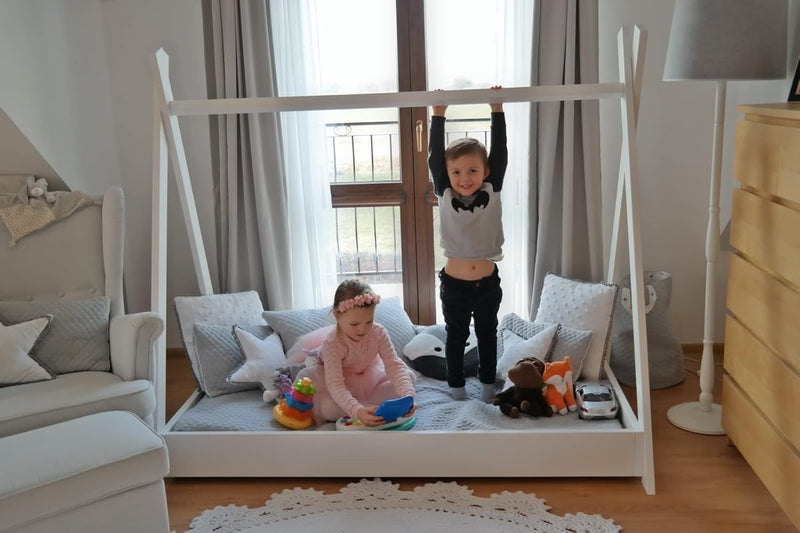 Wooden Bed Scandinavian Style Modern Kids Home Teepee