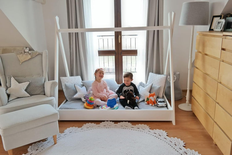 Wooden Bed Scandinavian Style Modern Kids Home Teepee
