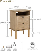 Country Style Bedside Table with Door Shelf