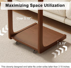 Wooden C-Shaped End Table Couch with Adjustable Desktop