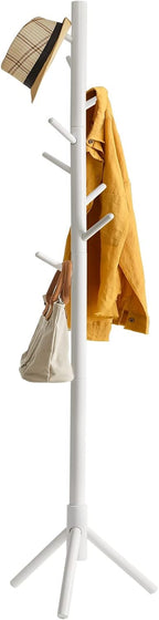 Wooden Coat Rack Stand Hall Tree Free Standing