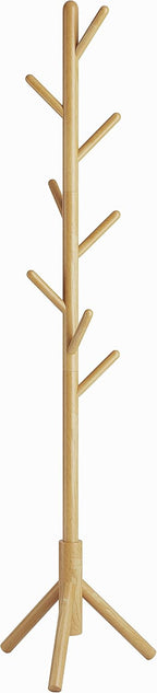 Wooden Coat Rack Stand Hall Tree Free Standing