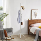 Wooden Coat Rack Stand Hall Tree Free Standing