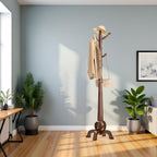 Wooden Coat Rack Stand with 8 Hooks Free