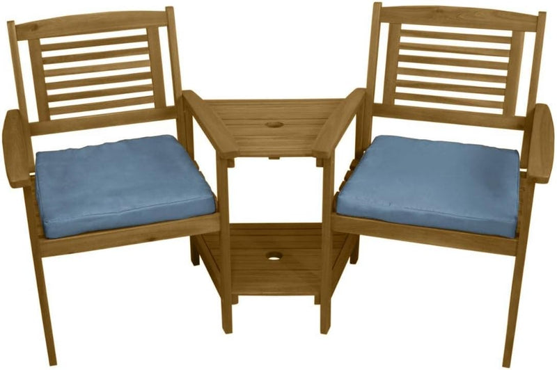 Wooden Companion Love Seat Garden Chairs 2 Tier