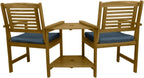 Wooden Companion Love Seat Garden Chairs 2 Tier