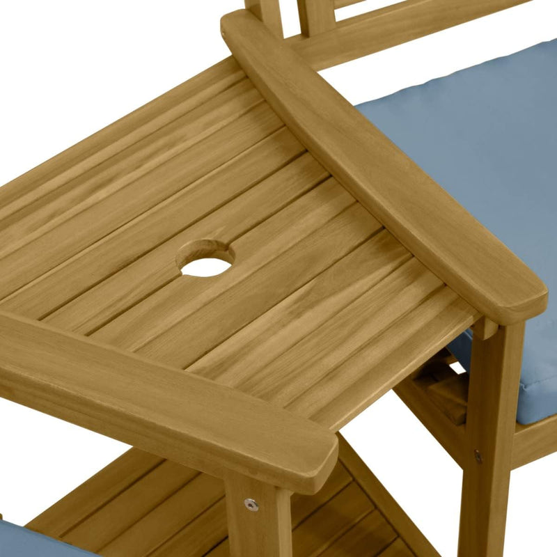 Wooden Companion Love Seat Garden Chairs 2 Tier