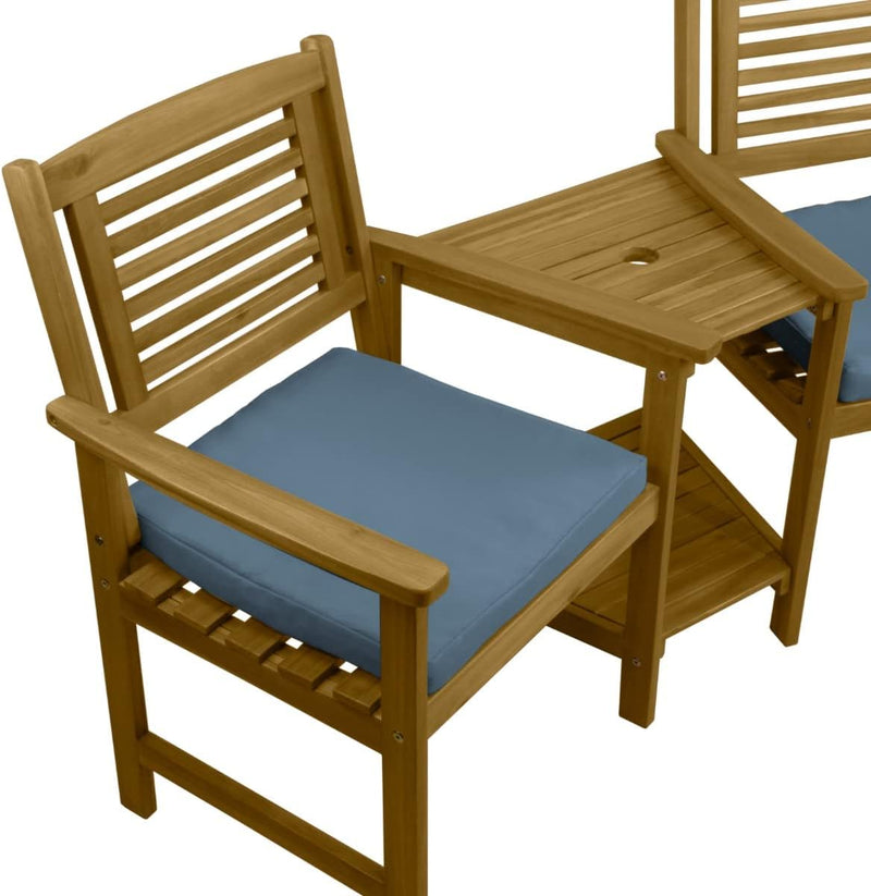 Wooden Companion Love Seat Garden Chairs 2 Tier