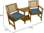 Wooden Companion Love Seat Garden Chairs 2 Tier