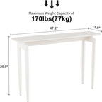 Wooden Console Table Slim for Hallway Sofa Small