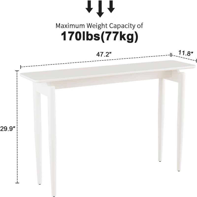 Wooden Console Table Slim for Hallway Sofa Small