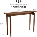 Wooden Console Table Slim for Hallway Sofa Small