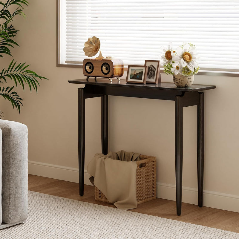 Wooden Console Table Slim for Hallway Sofa Small