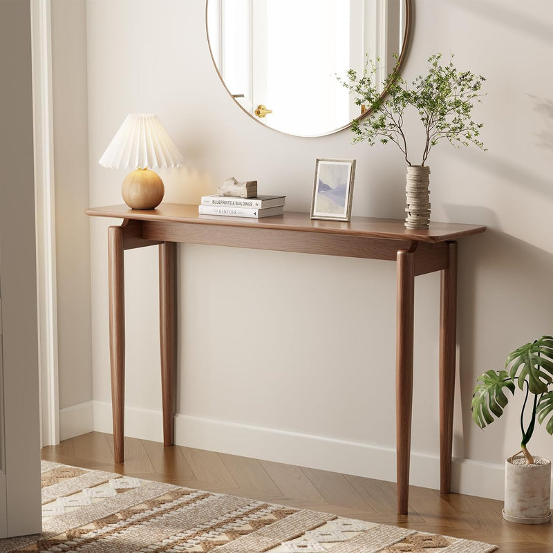 Wooden Console Table Slim for Hallway Sofa Small