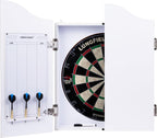 Wooden Dart Cabinet Sisal Dartboard Includes 6 Darts