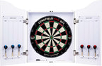 Wooden Dart Cabinet Sisal Dartboard Includes 6 Darts