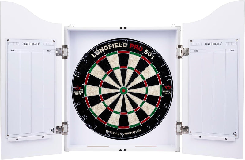 Wooden Dart Cabinet Sisal Dartboard Includes 6 Darts