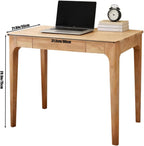 Wooden Desk with Drawers Small Wood Computer