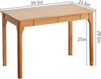 Wooden Desk with Drawers Small Wood Computer