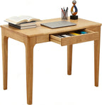 Wooden Desk with Drawers Small Wood Computer