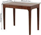 Wooden Desk with Drawers Small Wood Computer